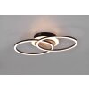 Reality Giro Plafondlamp LED houtlook, Zwart, 1-licht, Afstandsbediening