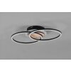 Reality Giro Plafondlamp LED houtlook, Zwart, 1-licht, Afstandsbediening