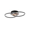 Reality Giro Plafondlamp LED houtlook, Zwart, 1-licht, Afstandsbediening