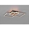 Reality Giro Plafondlamp LED houtlook, Zwart, 1-licht, Afstandsbediening