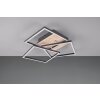 Reality Mobile Plafondlamp LED houtlook, Zwart, 1-licht, Afstandsbediening