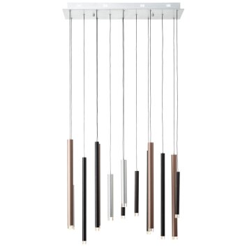 Brilliant Cembalo Hanglamp LED Bruin, 14-lichts