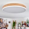 Salmi Plafondlamp LED Bruin, houtlook, Wit, 1-licht