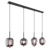 Globo BLACKY Hanger Zwart, 4-lichts