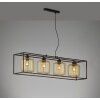 Fischer & Honsel Caydo Hanglamp Zwart, 4-lichts