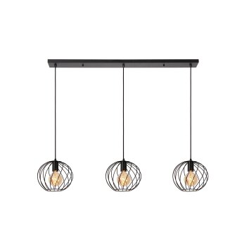 Lucide DANZA Hanglamp Zwart, 3-lichts