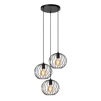 Lucide DANZA Hanglamp Zwart, 3-lichts