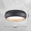 SCHÖNER WOHNEN-Kollektion Wood Plafondlamp LED houtlook, Zwart, 1-licht