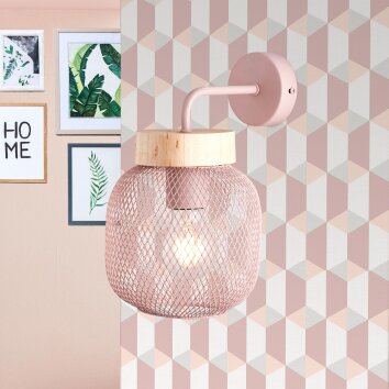 Brilliant Giada Muurlamp Roze, 1-licht