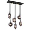 Globo BLACKY Hanger Zwart, 6-lichts