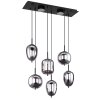 Globo BLACKY Hanger Zwart, 6-lichts