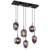 Globo BLACKY Hanger Zwart, 6-lichts