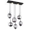 Globo BLACKY Hanger Zwart, 6-lichts