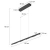 Steinhauer Bloc Hanglamp LED Zwart, 7-lichts