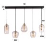 Diamond Hanglamp Antraciet, 5-lichts