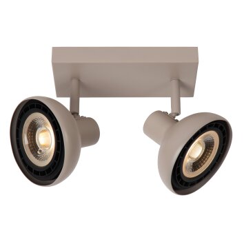 Lucide SENSAS Plafondlamp Beige, 2-lichts