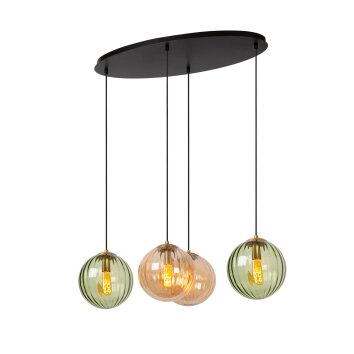 Lucide MONSARAZ Hanglamp Zwart, 4-lichts