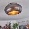 Zigne Plafondlamp Oud zilver, Zwart, 1-licht