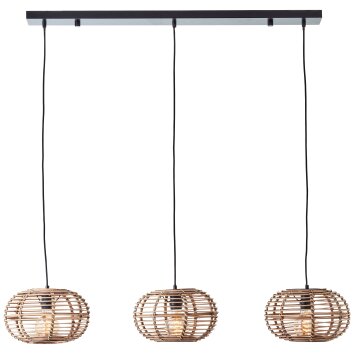 Brilliant Woodball Hanglamp Zwart, 3-lichts