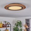 Salmi Plafondpaneel LED houtlook, Zwart, 1-licht