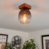 Chauplane Plafondlamp Hout donker, Zwart, 1-licht