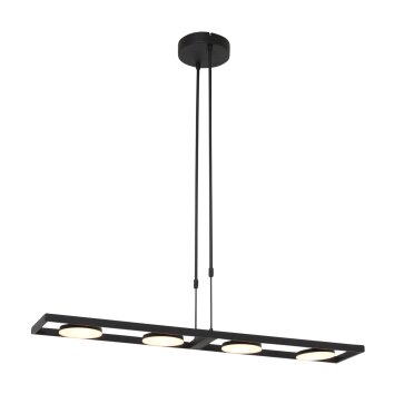 Steinhauer Soleil Hanglamp LED Zwart, 4-lichts