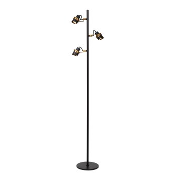 Lucide TUNDRAN Staande lamp Zwart, 3-lichts