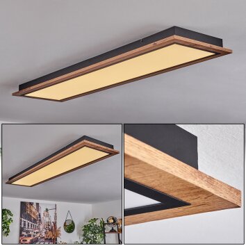 Salmi Plafondpaneel LED houtlook, 1-licht