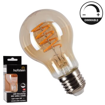 E27 LED 6 watt 2200 kelvin 320 lumen Amber, 1-licht