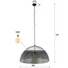 Armor Hanglamp Zwart, 1-licht