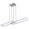 Globo SALMOS Hanger LED Aluminium, Grijs, Zilver, 2-lichts, Afstandsbediening, Kleurwisselaar