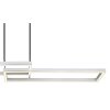 Globo SALMOS Hanger LED Aluminium, Grijs, Zilver, 2-lichts, Afstandsbediening, Kleurwisselaar