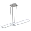 Globo SALMOS Hanger LED Aluminium, Grijs, Zilver, 2-lichts, Afstandsbediening, Kleurwisselaar