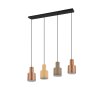 Trio AGUDO Hanglamp Zwart, 4-lichts