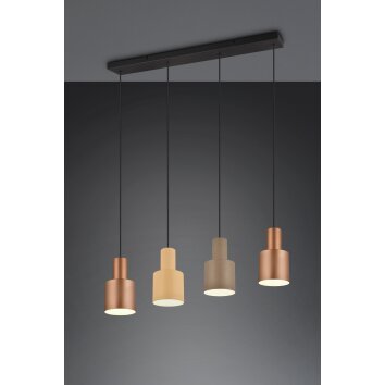 Trio AGUDO Hanglamp Zwart, 4-lichts