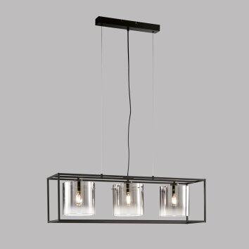 Fischer & Honsel Samu Hanglamp Zwart, 3-lichts