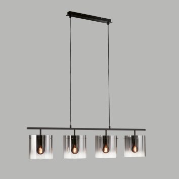 Fischer & Honsel Samu Hanglamp Zwart, 4-lichts