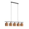 Fischer & Honsel Hyazinthe Hanglamp Zwart, 5-lichts