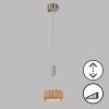 Fischer & Honsel SHINE-WOOD Hanglamp LED Nikkel mat, 1-licht