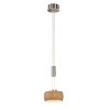 Fischer & Honsel SHINE-WOOD Hanglamp LED Nikkel mat, 1-licht