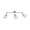 Leuchten-Direkt ACCOR Plafondlamp Zilver, 3-lichts