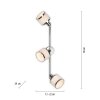 Leuchten-Direkt ACCOR Plafondlamp Zilver, 3-lichts