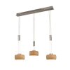 Fischer & Honsel SHINEWOOD Hanglamp LED Nikkel mat, 3-lichts