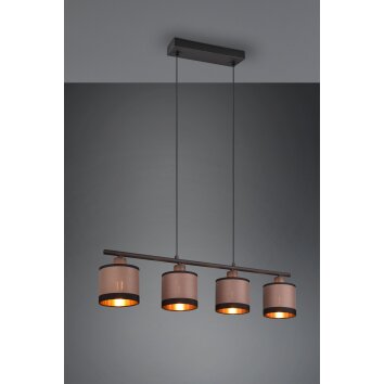 Reality DAVOS Hanglamp Taupe, 4-lichts