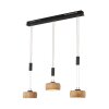 Fischer & Honsel SHINEWOOD Hanglamp LED Zwart, 3-lichts