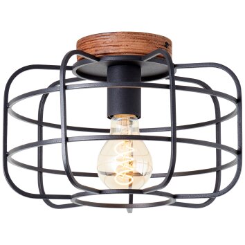 Brilliant Gwen Plafondlamp Hout donker, 1-licht