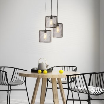 Brilliant Maze Hanglamp Zwart, 3-lichts