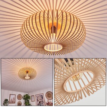 Oravi Plafondlamp Beige, Zwart, 1-licht