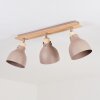 Brunnen Plafondlamp Bruin, houtlook, Taupe, 3-lichts