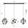 Cosmos Hanglamp Antraciet, 3-lichts